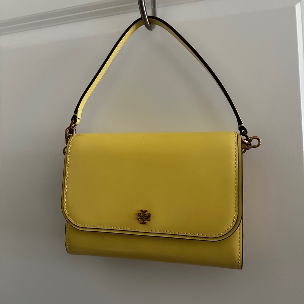 Tory Burch Bright Yellow Leather Shoulder Bag